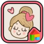 cute couple love android application logo